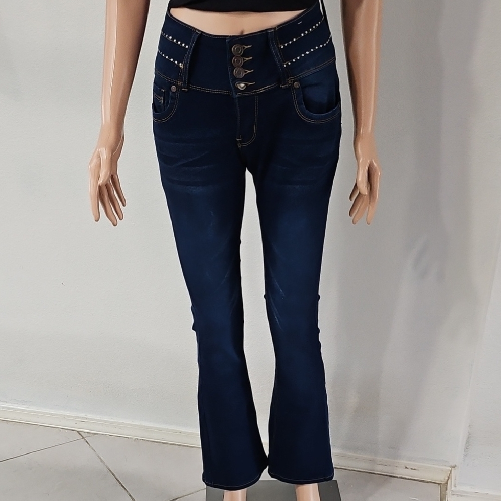 BAMBOO Midnight Blue Wide Leg Jeans